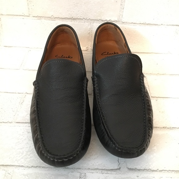 clarks black moccasins